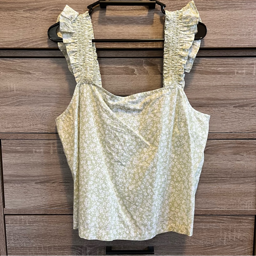 J. Crew Ruffle Sleeve Tank